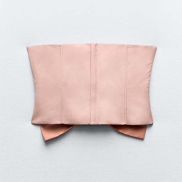 ZARA CUT OUT BOW TAFFETA TOP 3423/288/012/292 - Picture 7 of 10